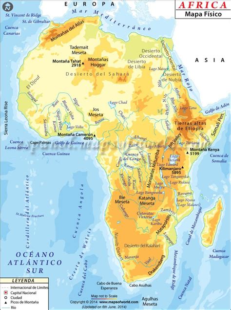Mapa Fisico De Africa Mapa Fisico Mapa De Geograf A Geograf A Mundial