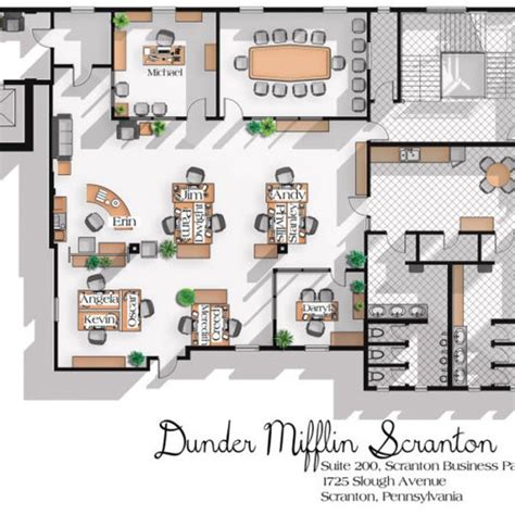 With monster house plans, you can customize your search process to your needs. The Office US TV Show Office Floor Plan- Dunder Mifflin ...