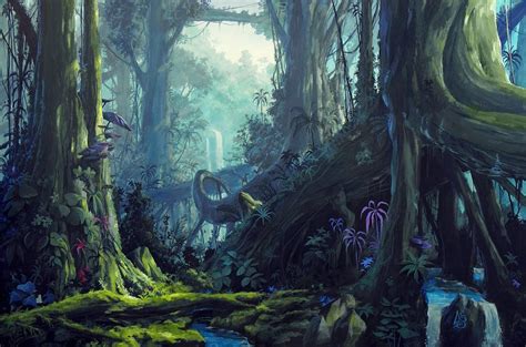 Artstation Jungle Alejandro Mejías Fantasy Landscape Fantasy Art