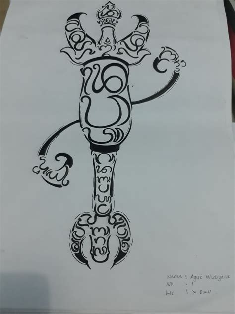 Gambar Baligrafi Konsep Kaligrafi Aksara Bali Dasar Baligrafi2 1 Gambar