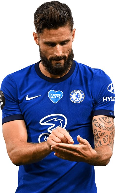 Chelsea striker has made decision to leave with marseille and bordeaux linked (telefoot). Olivier Giroud football render - 69418 - FootyRenders