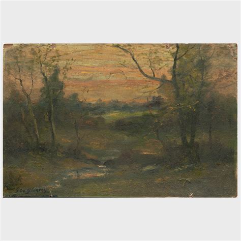 Attributed To George Inness Jr 1853 1926 Landscape