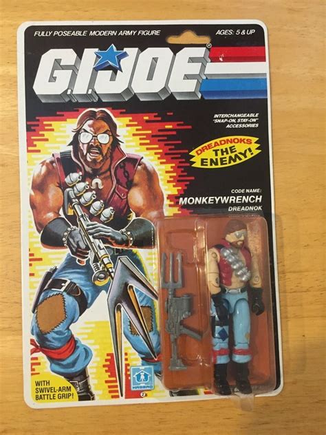 Vintage 1985 Gi Joe Action Figure Hasbro Monkeywrench Dreadnok
