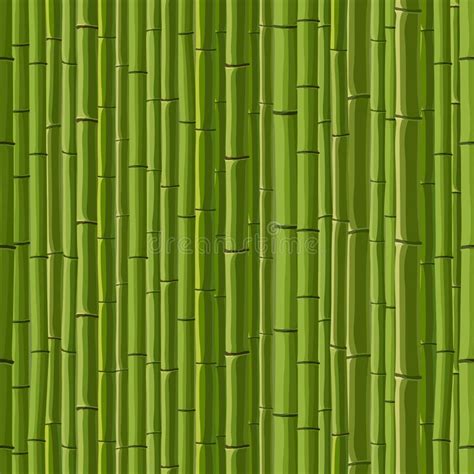 Seamless Background Of Green Wall Bamboo Stock Vector Illustration