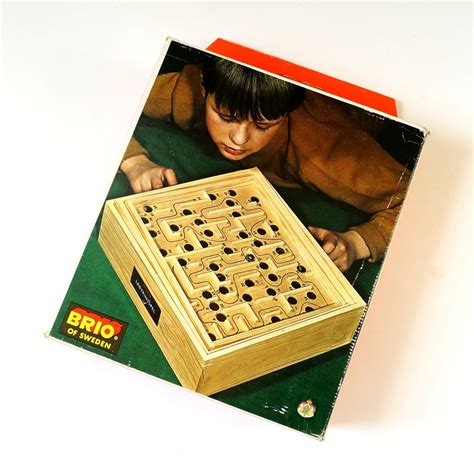 Brio Labyrinth Tilting Maze Game In Box 60s Vgc