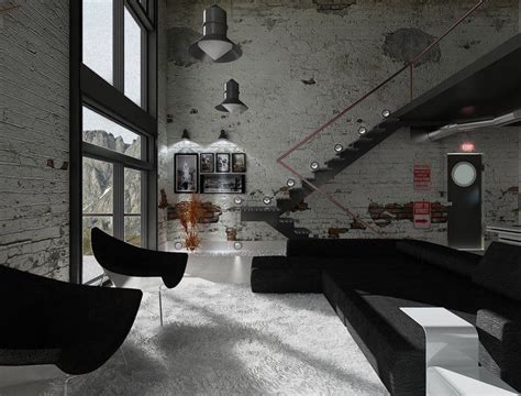 Futuristic Loft Apartment Source Unknown Studio Apartment Industrial