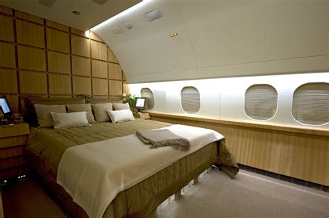 The airbus airliner turned private jet has a master bedroom, 2 lounges, dining areas and private lounge, 2 galleys and a crew rest area. Boeing 757-256 Master Bedroom by Edése Doret | Private Jet ...