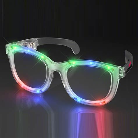 custom wacky flash led jumbo party shade eyeglasses