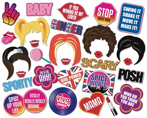 Girl Power Photo Booth Props Bachelorette Hen Party Etsy Uk