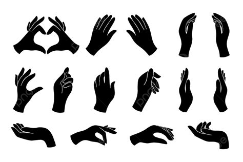 Finger Hand Gesture Vector Hd Png Images A Set Of Hands With Different