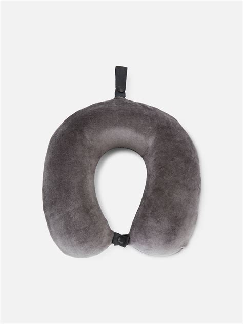 Charcoal Memory Foam Travel Pillow | Primark