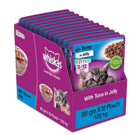 Whiskas Kitten (2-12 months) Tuna 1.02 kg Wet Cat Food (Pack of 12