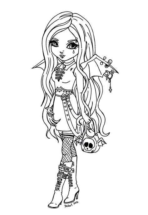 Anime Vampire Coloring Pages At Free Printable