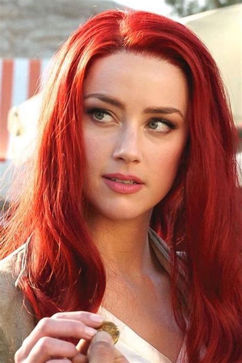 The Red Hair Girl Mera Mera Aquaman Dc In 2020 Amber Heard Hair