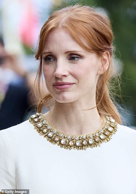 Jessica Chastain Is A Vision In White And Gold For The San Sebastian