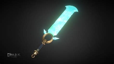 3d Model Magical Crystal Sword Vr Ar Low Poly Cgtrader