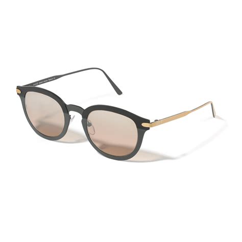 Unisex Venere Titanium Sunglasses Black Gold Moody Eyewear Touch Of Modern