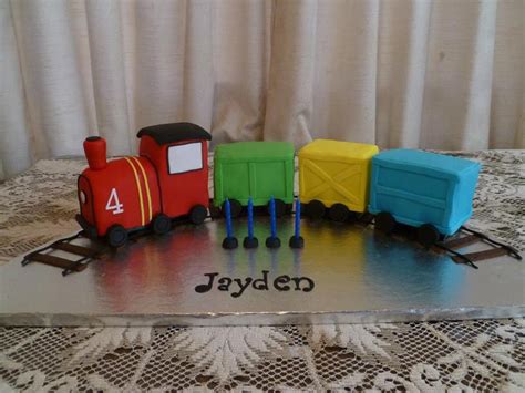 Colourful Train Cake Train Cake Train Birthday Cake Boy Birthday Cake