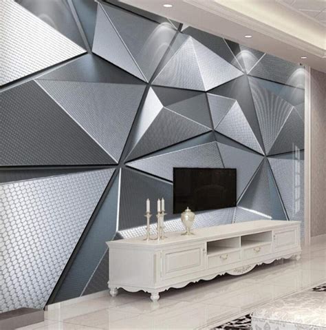 3d Wallpaper For Walls Geometric Shapes On Wall