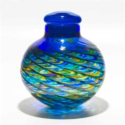 Colourful Art Glass Vessel I Optic Rib I By Michael Trimpol