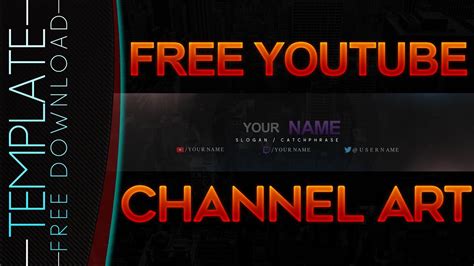 Free Youtube Banner Template Photoshop Download Link