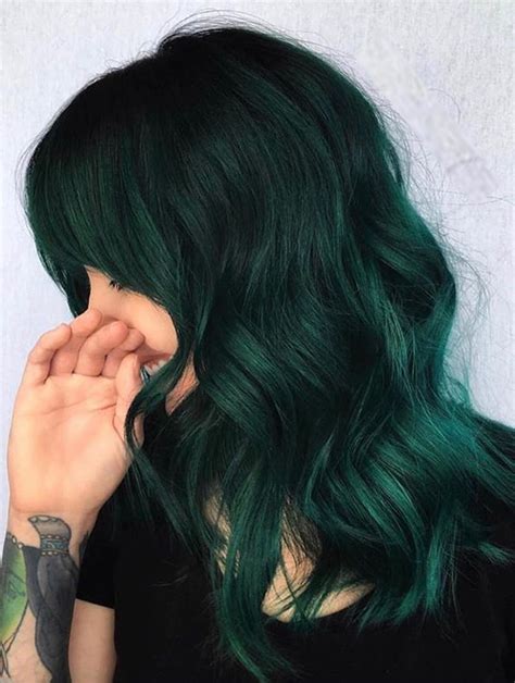 Awesome Dark Green Hair Colors And Hairstyles For Women 2020 Stylesmod
