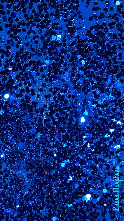 Blue Glitter Aesthetic Background