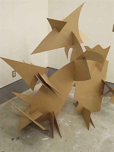Cardboard Cardboard Sculpture Cardboard Art School Art Projects