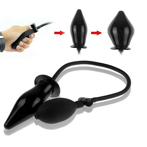inflatable anal plug expandable dildo pump butt dilator anus sex toys for couple ebay