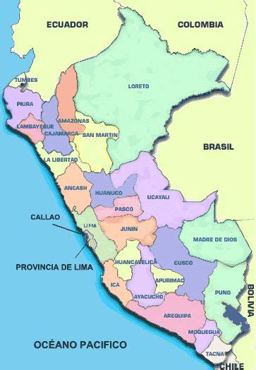 Mapa Del Departamento De Puno Y Sus Provincias
