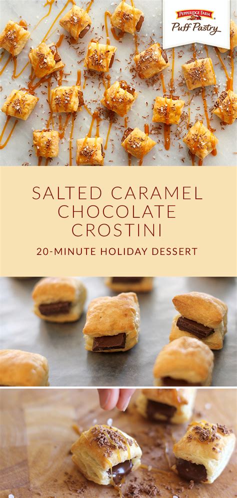 Salted Caramel Chocolate Crostini Recipe Pepperidge Farm Puff