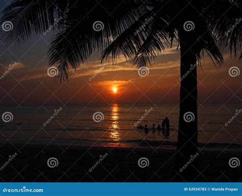 Sunset On The Sea From Thailand Stock Image Image Of Colorful Color