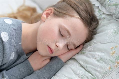 Cute Little Girl Sleeping Stock Image Image Of Morning 76503663