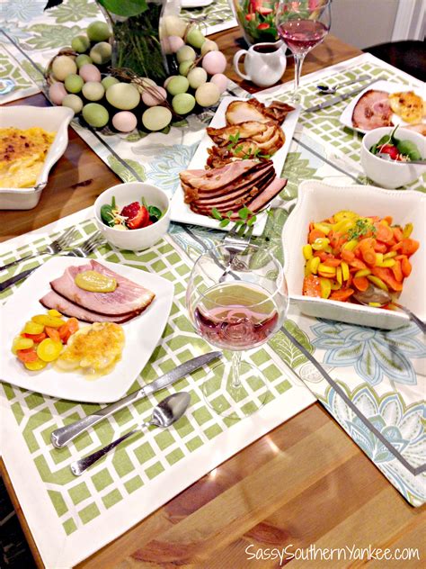 Whether you want to serve eggs and waffles to your own crew while you zoom with the rest of the crowd or make a big old ham with all the fixings so you can have leftovers for days, consult this. Delicious and Easy Easter Dinner with HoneyBaked Ham #HoneyBakedEaster | Sassy Southern Yankee