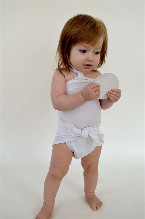 Baby Bathing Suit Solid White Wrap Around Swimsuit Childrens Swimwear