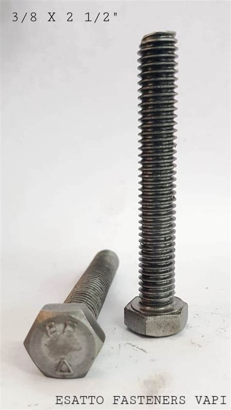 threaded ms hex bolt 3 8 inch x 2 1 2 inch for multi purpose 50 kg at rs 85 kg in chhiri