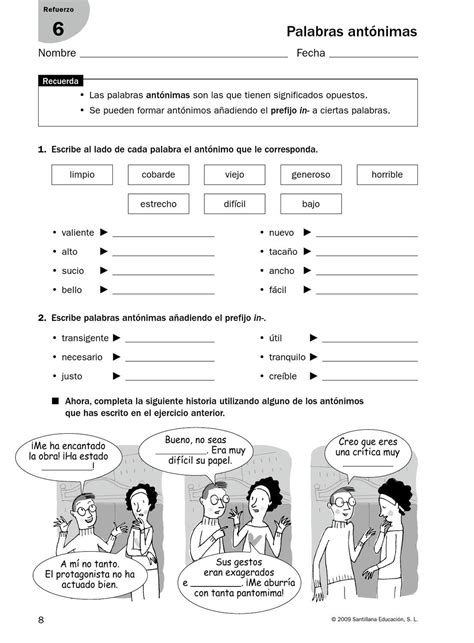 Refuerzo 5º Lenguaje Actividades Gramaticales Español De Escuela