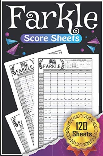 Farkle Score Sheets Perfect 120 Farkle Score Sheets For Scorekeeping