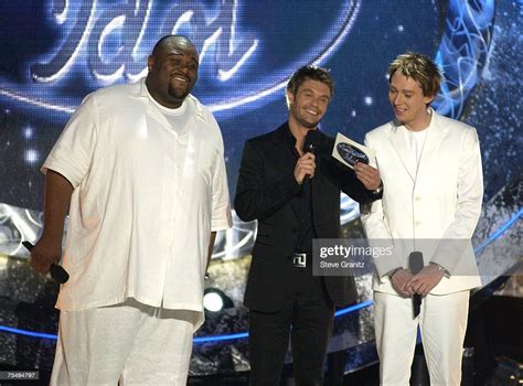 Ruben Studdard Winner Of American Idol 2003 Ryan Seacrest And Clay