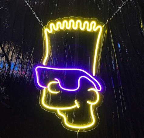 Bart Simpson Neon Sign Simpsons Neon Light Handmade Neon Etsy