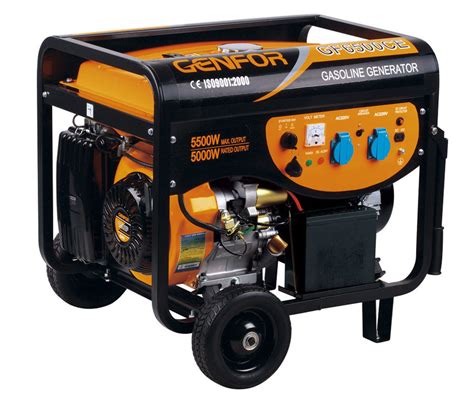 Electric Start Backup Battery Portable Gasoline Generator 55kw Rated Power