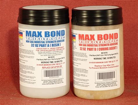 Max Bond Thixotropic Industrial Grade Non Flowing Epoxy 12 Gallon