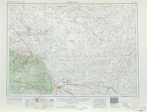 Rapid City Topographic Maps Sd Usgs Topo Quad 44102a1 At 1250000 Scale