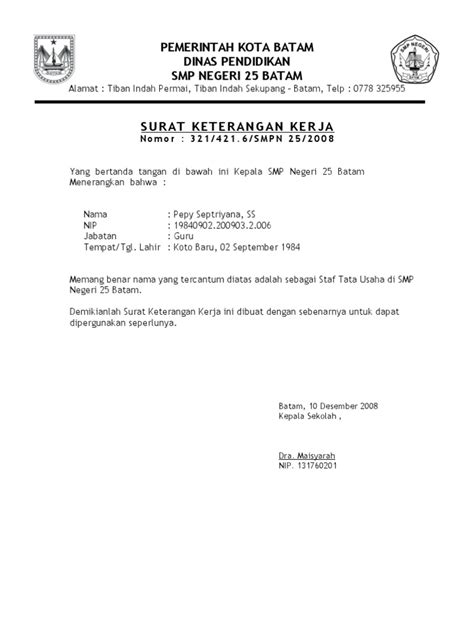 Notis penamatan kontrak kerja garis panduan pemberhentian pekerja jtk ns 2009 anda harus paham apa saja yang harus anda tuangkan di dalam surat tersebut. Contoh Surat Keterangan Gaji Honorer - Contoh Surat