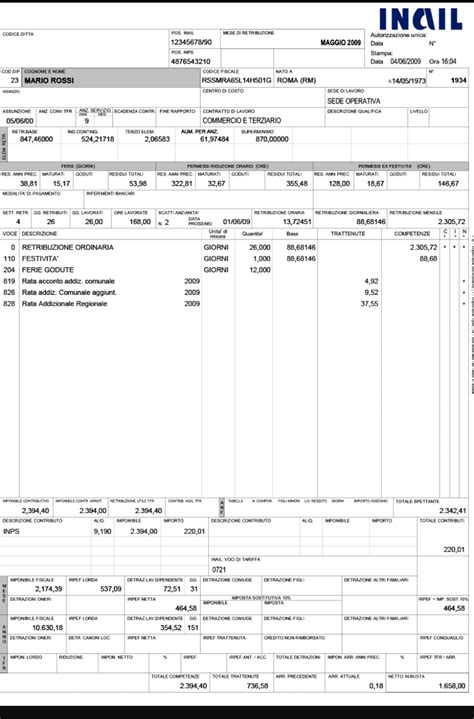 Modello Busta Paga Pdf Compilabile