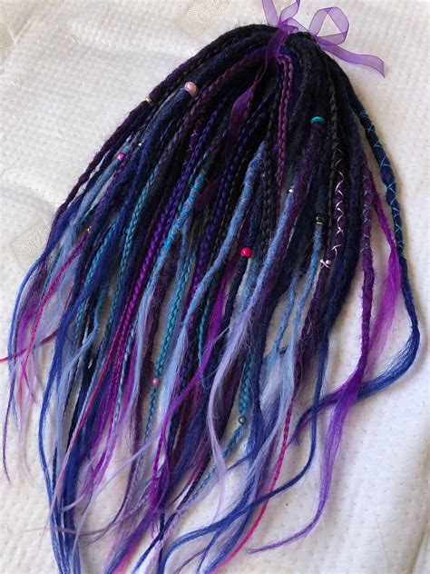 synthetic dreads double ended mix dreadlocks and braids black etsy in 2020 synthetic dreads
