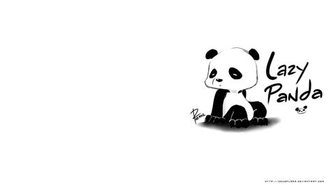 Lazy Panda Wallpaper Cute Cartoon Panda Art