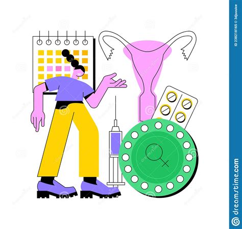 Female Contraceptives Abstract Concept Vector Illustration Stock