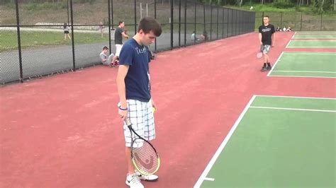The higher you set the speed of the ball, the more topspin it will have. How to Serve a Tennis Ball - YouTube