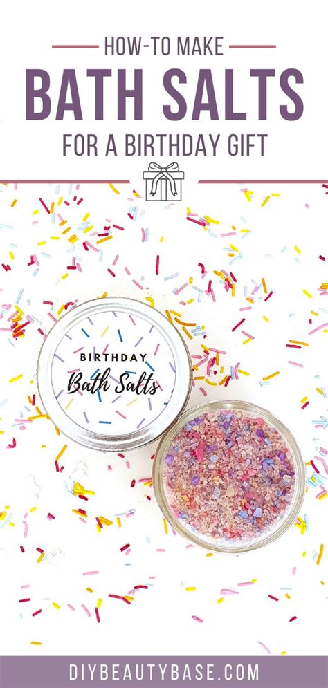 Diy Bath Salts As A Birthday T Diy Beauty Base